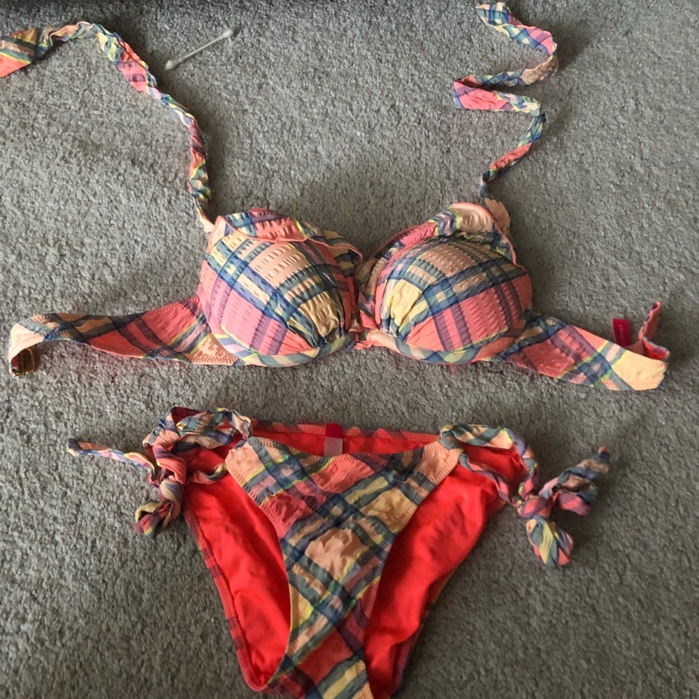 Victoria’s Secret Push-Up Plaid Bikini
